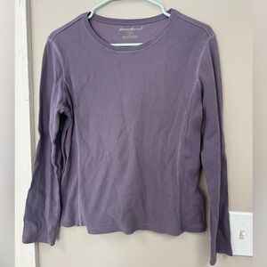 Eddie Bauer Thermal Purple Long Sleeve Top